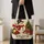 Cheerful Snowman, Christmas Tree And Poinsettias For Festive Winter Holiday Giving Quilted Tote Bag - 4