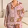 Cute Teddy Bear Love Heart Blush Pink Cozy Valentine's Day Gift for Couples at Home Satin Pajamas Set - 1