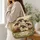 Six Woolly Sheep in a Wildflower Meadow for Cozy Farmhouse Living and Sheep Lovers Quilted Tote Bag - 3