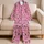 Pink Butterflies for Cozy Bedtime, Birthday Gifts for Women, Girlfriends and Wives Satin Pajamas Set - 5