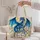 Blue Fantasy Dragon with Teal Wings for Magical Everyday Adventures Quilted Tote Bag - 5