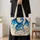 Blue Fantasy Dragon with Teal Wings for Magical Everyday Adventures Quilted Tote Bag - 4