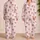 Blush Gingham Burgundy Bow Romantic Cottage Style Cozy Lounging for Women and Teens Satin Pajamas Set - 2