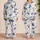 Blue Sea Turtle Starfish Coastal Ocean Motif Lounge Set For Beach Lovers And Families Satin Pajamas Set - 2
