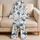Blue Sea Turtle Starfish Coastal Ocean Motif Lounge Set For Beach Lovers And Families Satin Pajamas Set - 5