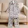 Cute Cat And Bear Faces For Cozy Lounging And Bedtime Comfort For Animal Lover Gifts Satin Pajamas Set - 5