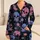 Sugar Skull Daisy Floral Soft Cozy Lounge Set for Halloween Fans and Alternative Style Satin Pajamas Set - 1