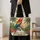 Colorful Scarlet Macaw in Tropical Jungle at Sunset for Bird Lovers and Nature Gifts Quilted Tote Bag - 4