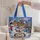 Snowman and Snowy Christmas Village for Cozy Winter Holiday Giving Quilted Tote Bag - 5