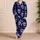 Cartoon Lavender Coral Skull Stars And Daisies Midnight Navy Cozy Lounge Gift For Women Satin Pajamas Set - 4