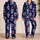 Cartoon Lavender Coral Skull Stars And Daisies Midnight Navy Cozy Lounge Gift For Women Satin Pajamas Set - 2