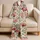 Botanical Roses And Blue Butterflies For Spring Summer Home Lounge Comfort, Women Satin Pajamas Set - 5