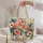 Tropical Flamingo Pair and Hibiscus for Sunny Summer Getaways and Beach Days Quilted Tote Bag - 5