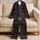 Coral Heart Lightning Bolt Lounge Set for Romantic Evenings, Cozy Nights, Women’s Gift Satin Pajamas Set - 5