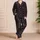 Coral Heart Lightning Bolt Lounge Set for Romantic Evenings, Cozy Nights, Women’s Gift Satin Pajamas Set - 4