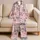 Cute Cat Faces For Cozy Bedtime Lounging, Soft Pastel Kawaii Gift For Cat Lovers Satin Pajamas Set - 5