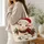 Christmas Lamb in Santa Hat for Festive Holiday Cheer and Sheep Lovers Everywhere Quilted Tote Bag - 3