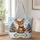 Cheerful Christmas Reindeer with Plaid Scarf for Festive Winter Gifting and Deer Lovers Quilted Tote Bag - 1