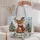 Cheerful Christmas Reindeer with Plaid Scarf for Festive Winter Gifting and Deer Lovers Quilted Tote Bag - 5