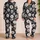 Monochrome Wild Daisy Botanical Motif For Cozy Lounging At Home And Flower Lovers Satin Pajamas Set - 2