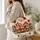 Santa and Three Festive Reindeer for Christmas Cheer and Holiday Gifting for Her Quilted Tote Bag - 3