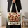 Santa and Three Festive Reindeer for Christmas Cheer and Holiday Gifting for Her Quilted Tote Bag - 4