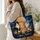 Three Cats Beneath a Starry Moon for Cat Lovers, Whimsical Home and Everyday Style Quilted Tote Bag - 3