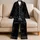 Midnight Starfield Sparkles Celestial Nighttime Gift for Women, Dreamers, and Stargazers Satin Pajamas Set - 5