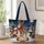 Reindeer And Snowmen Christmas Scene For Winter Celebrations And Snowman Lovers Quilted Tote Bag - 1