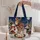 Reindeer And Snowmen Christmas Scene For Winter Celebrations And Snowman Lovers Quilted Tote Bag - 5