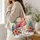 Pink Flamingo and Tropical Hibiscus for Summer Beach Days and Flamingo Lover Gifts Quilted Tote Bag - 3