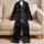 Elegant Vintage Mermaid Tail Lace Motifs for Halloween Nights, Gothic Style for Women Satin Pajamas Set - 5