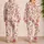 Vintage Botanical Floral Vine Blossoms for Cozy Spring Lounging Women and Girls Gift Idea Satin Pajamas Set - 2