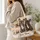 French Bulldog Trio Portrait for Dog Mom Gifts and Everyday Companion Style Wear Quilted Tote Bag - 3