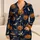 Pumpkin Bat Halloween All Over Midnight Navy Style For Festive Home Lounging Gift Satin Pajamas Set - 1