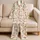 Christmas Cookie Baking Motifs for Cozy Holiday Lounging, Women's Festive Gift Idea Satin Pajamas Set - 5