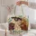 Colorful Sheep and Garden Blooms for Country Days and Farmhouse Gift Giving Quilted Tote Bag - 5