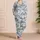 French Chinoiserie Blue Gazebo Garden Toile for Relaxed Lounging and Holiday Gifting Satin Pajamas Set - 4