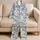 French Chinoiserie Blue Gazebo Garden Toile for Relaxed Lounging and Holiday Gifting Satin Pajamas Set - 5
