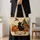 Black Cat, Ghost, Haunted House and Pumpkin Halloween Fall Gift for Cat Lovers This Autumn Quilted Tote Bag - 4