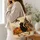 Black Cat, Ghost, Haunted House and Pumpkin Halloween Fall Gift for Cat Lovers This Autumn Quilted Tote Bag - 3