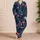 Elegant Flamingo Tropical Botanical Coral Navy Resort Weekend Lounge Outfit for Women Satin Pajamas Set - 4