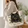 Black Cat Portrait With Amber And Blue Eyes For Cat Lover Gifts And Everyday Style Quilted Tote Bag - 3
