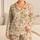 Rust Orange Duck And Star Motif For Cozy Evenings At Home, Lounge Style Women Satin Pajamas Set - 1