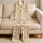 Rust Orange Duck And Star Motif For Cozy Evenings At Home, Lounge Style Women Satin Pajamas Set - 5