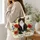 Tuxedo Cat with Garden Flowers and Butterflies for Cat Lovers and Springtime Gifting Quilted Tote Bag - 3