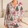 Pink Santa Christmas Bows and Trees for Festive Holiday Lounging, Women's Holiday Gift Satin Pajamas Set - 1