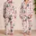 Pink Santa Christmas Bows and Trees for Festive Holiday Lounging, Women's Holiday Gift Satin Pajamas Set - 2