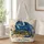 Blue Dragon Over Antique Books for Fantasy Library Readers and Enchanted Bookish Gifts Quilted Tote Bag - 1