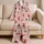 Champagne Bottles Coral Bows Blush Pink for Celebrations and Romantic Lounging Women Satin Pajamas Set - 5